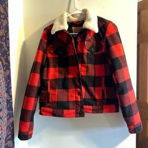Levi’s plaid quilted jacket